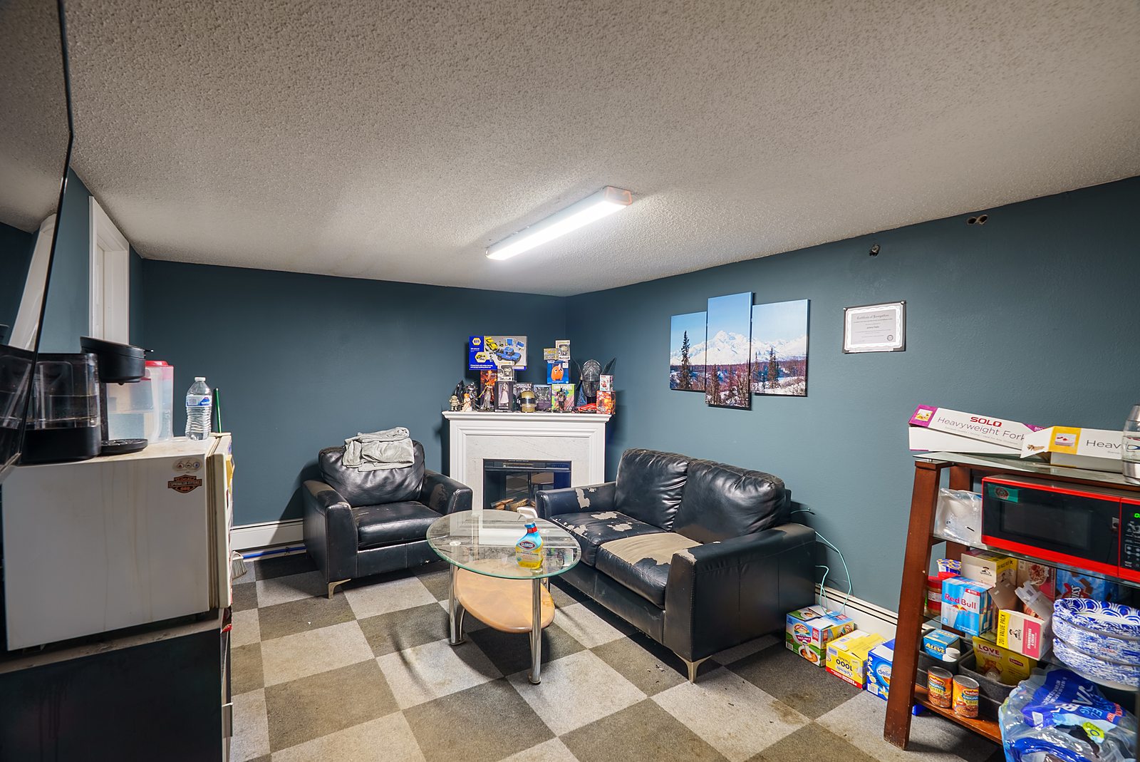 Finished office lounge at 399 Helmericks Avenue